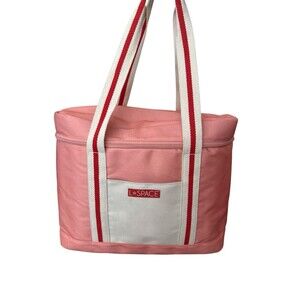 L*Space Coastal Cooler Bag Coral Pink Insulated Shoulder Tote Beach Picnic